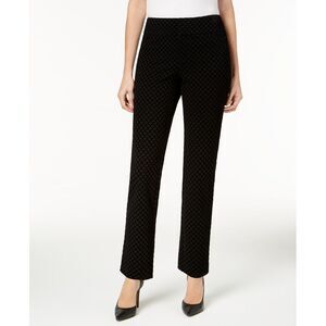 Charter Club Flocked Pattern Ponte Slim Leg Pants
